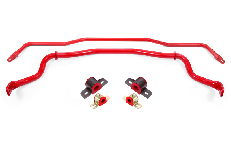 Ford Mustang Sway Bar Kit - Front + Rear - BMR Suspension - SB760R - Red - `15-`23 Ford Mustang Sway Bar Kit - Front + Rear - BMR Suspension - SB760R - Red - `15-`23